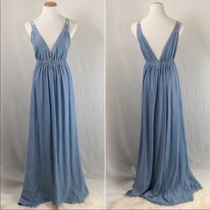 JOSA Tulum chambray maxi dress size M